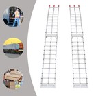 2pcs 1500lb Aluminum Loading Ramps Arched For Motorcycle Atv Utv Truck Lawnmower