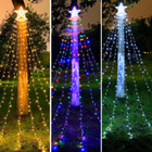 Christmas Tree Decorations Outdoor Star String Waterfall Lights 350led Xmas Tree