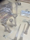 Vintage Wilton Clear Plastic Cake Pillars Columns Assorted Sizes Lot W  Pegs