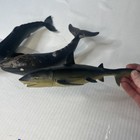 Vtg Sperm Whale Gray Whale Tiger Shark Figures 2002 1992 Plastic Pvc Ocean Life