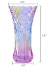Whjy 9 Inch Crystal Glass Colorful Vase For Centerpieces smoking  Flower Arra   