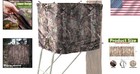 3-sided Camouflage Ground Blind With Zipper For Stealthy Deer And Turkey Hunting