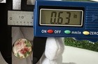 Lot X 2 Victorian Small  Porcelain Stud Buttons Pink Roses  9