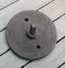 National Refining Co Cast Iron Lollipop Sign Base En-ar-co White Rose Gasoline