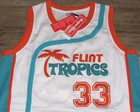 Flint Tropics Jackie Moon  33 Semi-pro Basketball Jersey  120 Size Men s Medium