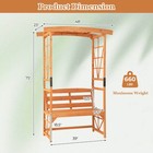 Patio Garden Arbor W pergola Bench 2 Trellises For Climbing Plants Vines Grapes