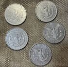 1878-1904 Morgan Silver Dollar Lot Of 5 Coins Xf-au Pre-1921 Bullion Mixed 90 