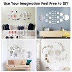 Dibaliyi 32 Pcs Acrylic Mirror Wall Stickers  Removable Wall Decal Mirror Set   