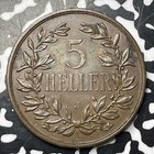 1908-j German East Africa 5 Heller Lot mk201 Nice 