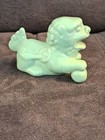 Vintage 1950s Porcelain Chinese Foo Dog Mini Pale Green 2 Inches Tall 2 Wide