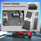 3pcs Anti-slip No Drilling Aluminum Rest Brake Gas Accelerator Pedal Covers Foot