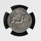 Roman Republic L  Julius Bursio C 85 Bc Ar Denarius Ngc Vf  brushed 