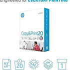 Hp Printer Paper 8 5 X 11 Paper Copy  print 20 Lb 1 Ream Case - 500 Sheets