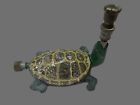 Antique 1920s Cast Iron Figural Turtle Lawn Water Sprinkler Yard Art