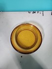 Vintage Heavy Amber Glass Ashtray Classic Diamond Pattern Cigar Grooves Mcm 7 5   