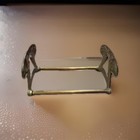 Antique Art Nouveau Ladies Brass Telescoping Adjustable Length Book End Holder