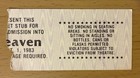 1983 Quiet Riot Metal Health Tour Pittsburgh Concert Ticket Stub Bang Your Head