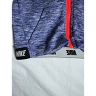 Nike Kids Dri-fit Blue Space Dye Full Zip Hoodie Black Orange Trim Size 5 6