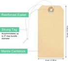 Blank Manila Shipping Tags With Elastic String Coideal 120 Pcs Strung Cardstoc 