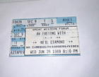 1989 An Evening With Neil Diamond Great Western Forum Concert Ticket Stub
