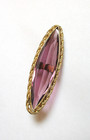 Antique Hatpin Amethyst Glass Marquise Shape