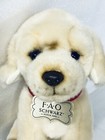 Fao Schwarz Labrador Golden Retriever Puppy Plush Stuffed Animal Dog 10    Euc