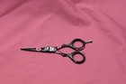 Hairdressing Hair Cutting Scissors 5  Black Pink Flowers Barber Shears Salon