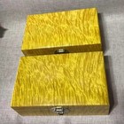 Golden Nanmu Jewelry Box 15  9  6cm Luxury Solid Wood Jewelry Storage Box