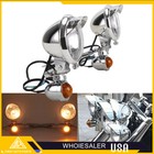 Motorcycle Chrome Passing Driving Spot Fog Lamp Bar Turn Signal Light For Harley