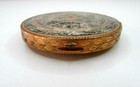 Vintage Swiss Twist Engraved Silvered Powder Compact Vanity