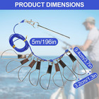 Fish Stringer   fishing Stringer Set  16ft Fish Holder Rope With 8 Rotating Snap