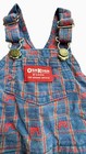 Vintage Osh Kosh Oshkosh Bgosh Li   l Red Wagon Vestbak Shortalls Usa 6-12 12m