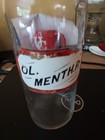C 1890 9 5 h Apothecary Bottle   Stopper  menth v   Menthol  Reverse Glass Label