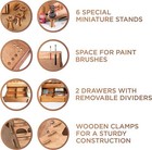 Paint Organizer With 2 Art Tool Cabinets And 6 Miniature Holders - Paint Holder