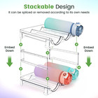 Water Bottle Organizer Rack 2-pack Stackable Storage Holder For Cabinet Kitchen