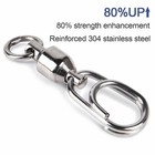 Ball Bearing Fishing Swivel With Fast Snap Split 33lb 220lb Quick Clip Connector