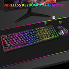 Wireless Rgb Gaming Keyboard And Mouse - Rechargeable Rgb Backlit Long Battery