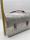 Vintage Thermos Metal Lunch Box Red Handle - Used Good