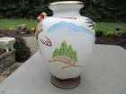 Japanese Porcelain Satsuma Moriage 12  Dragon Vase