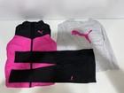 Puma Girl s 3 Piece Outfit Set Shirt  Pants Vest - Neon Pink - Size S - 7 8