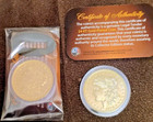 1921 Pure Au bu Morgan Silver Dollar Full 24k Gold Plated Us Coin Coa   Capsule