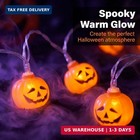 2 Pack Halloween Pumpkin String Lights 5ft 10 Led Battery Operated Indoor