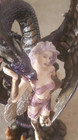 Fairy Figurine With Dragon - 8 Inches High   4 Inches Wide - Resin