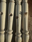 4 Vtg Salvage Wood Spindles Balusters Woodworking Crafter Sizes 17 75    White