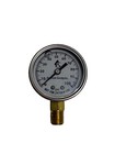100 Psi Water Pressure Gauge 2  Dial Brass 1 4  Male Npt Well Pump Liquid Filled