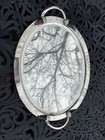 Antique Art Deco Oscar De La Renta Designer Bakelite Silver Plate French Tray