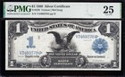 Very Nice Fr  229 Vernon Mcclung 1899  1  black Eagle  Silver Cert   Pmg 25  784