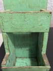Early 20thc Wooden Wall Box In Original Green Paint Folk Art