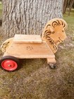 Vintage 1950   s Community Playthings Wooden Horse Kiddie Car Handmade Rifton Ny