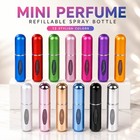 5pcs Mini Travel Perfume Atomizer Bottle Spray Pump Case Refillable Portable Us